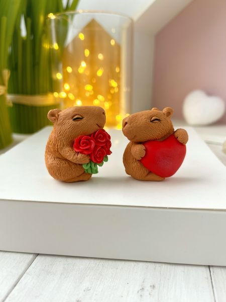 Молд Капібари з букетом цукерки,3шт у молді! 0630 фото