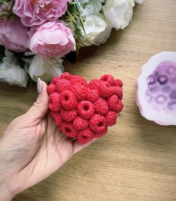 Молд Малинове сердечко ❤️ 0780 фото